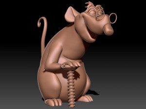 Old Rat 3D print model 3D 프린트 모델