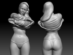 Sexy Woman 3d sculpt Model do druku 3D