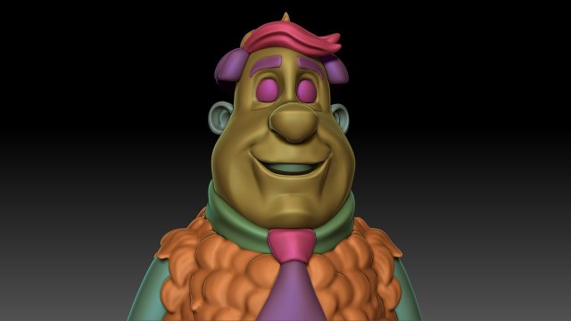 Fred Flintstone 3D Druckmodell .c4d .max .obj .3ds .fbx .stl .blend