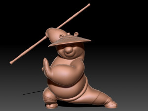 Kung Fu Panda Po 3D Baskı Modeli