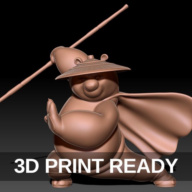 Kung Fu Panda Po Modèles 3D en vedette .c4d .max .obj .3ds .fbx .stl .blend 