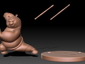 Kung Fu Panda Po 3D-Druckmodell