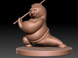 Kung Fu Panda Po 3D-Druckmodell