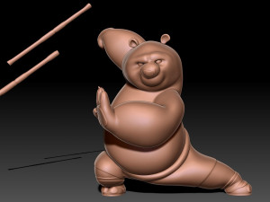 Kung Fu Panda Po 3D Принт Модель