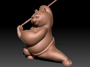 Kung Fu Panda Po 3D Принт Модель