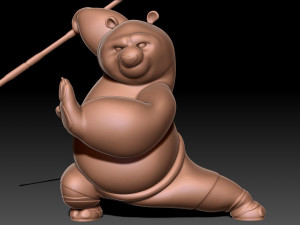 Kung Fu Panda Po 3D Принт Модель