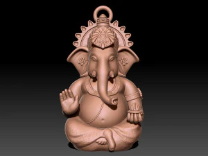 ガネーシュのヒンズー教の像 3Dプリントモデル