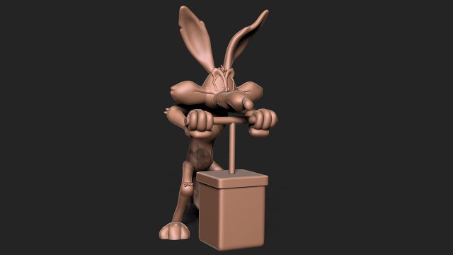 Wile E Coyote 3D 프린트 모델 .c4d .max .obj .3ds .fbx .stl .blend 