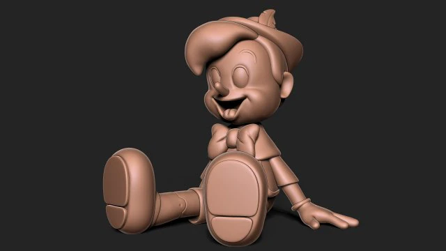 Pinocchio 3D Print Model .c4d .max .obj .3ds .fbx .stl .blend