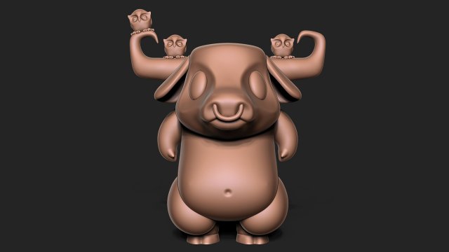 Angry bull 3D Baskı Modeli .c4d .max .obj .3ds .fbx .stl .blend 