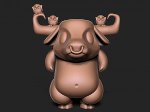 Angry bull 3D Print Model