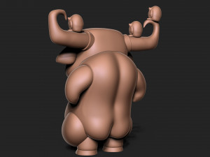 Angry bull 3D Baskı Modeli