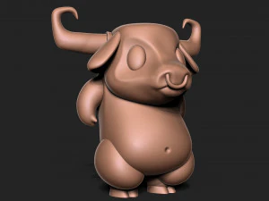 화난 황소 3D 프린트 모델