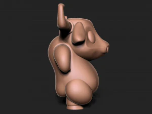 화난 황소 3D 프린트 모델