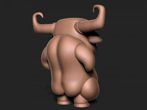 화난 황소 3D 프린트 모델