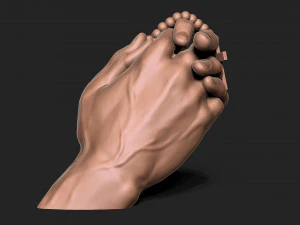 Praying Hands 3D Print Model