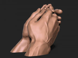 Praying Hands 3D Print Model