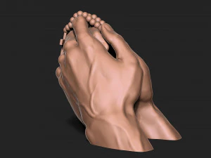 Praying Hands 3D Print Model