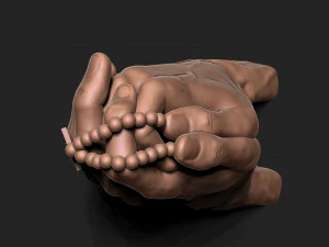 Praying Hands 3D Print Model