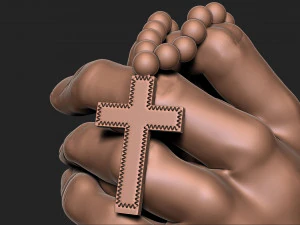 Praying Hands 3D Print Model