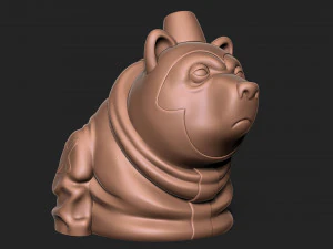 Stylized Cartoon Bear 3D Print Model