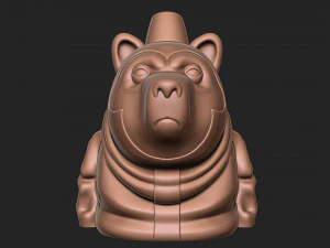 Stylized Cartoon Bear 3D Print Model