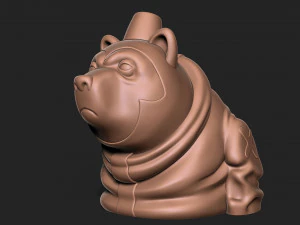 Stylized Cartoon Bear 3D Print Model
