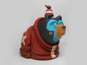 Urso de desenho animado estilizado Modelo de Impressão 3D