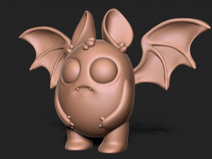 Cartoon Bat 3D Print Model