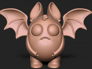 Cartoon Bat 3D Print Model