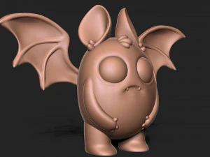 Cartoon Bat 3D Print Model