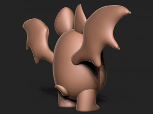 Cartoon Bat 3D Print Model