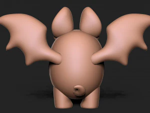 Cartoon Bat 3D Print Model