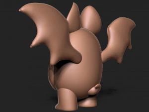 Cartoon Bat 3D Print Model