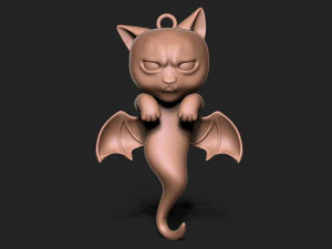 Halloween Vampire Cat 3D Print Model