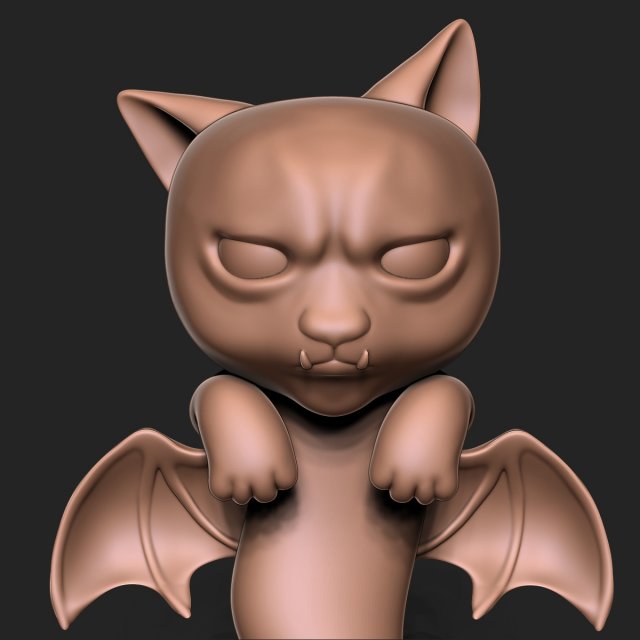 Halloween Vampire Cat 3D 프린트 모델 .c4d .max .obj .3ds .fbx .stl .blend 