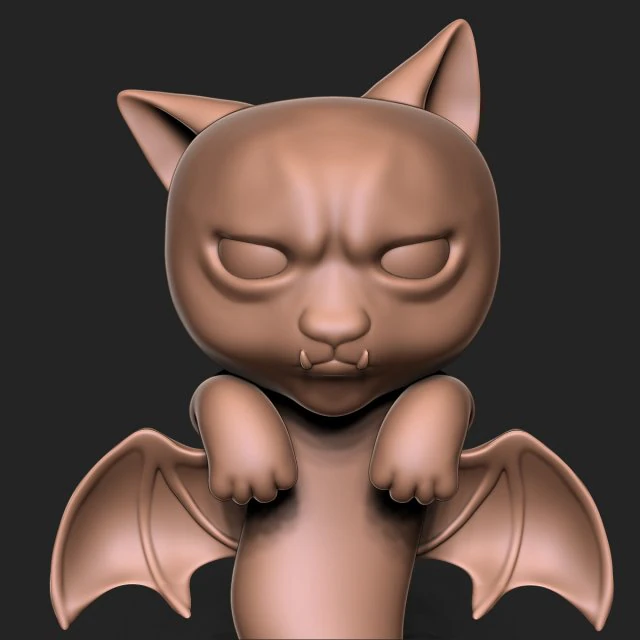 Halloween Vampire Cat 3D Print Model .c4d .max .obj .3ds .fbx .stl .blend