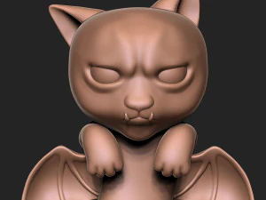 Gatto vampiro di Halloween Modello di stampa 3D