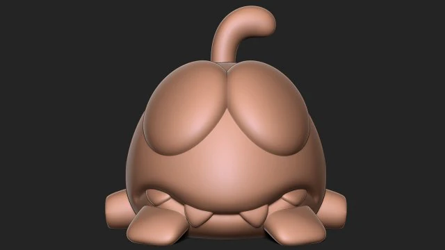 Om Nom from the Cut the Rope 3D Print Model .c4d .max .obj .3ds .fbx .stl .blend 