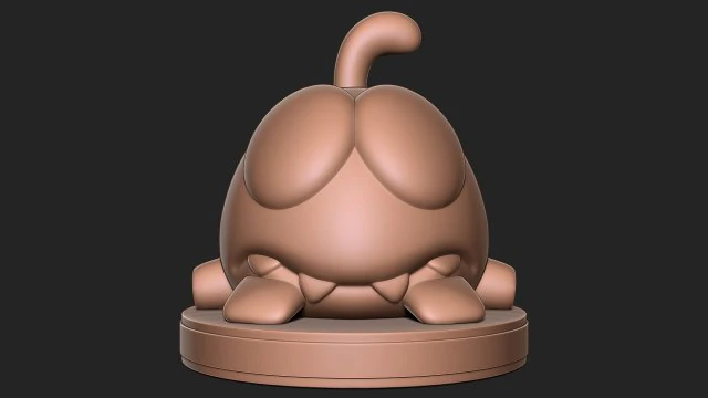 Om Nom from the Cut the Rope 3D Print Model .c4d .max .obj .3ds .fbx .stl .blend