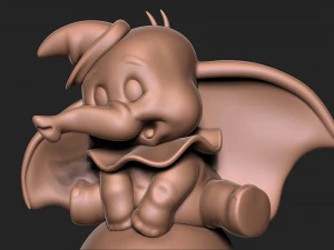 Dumbo with drum 3D Print Model