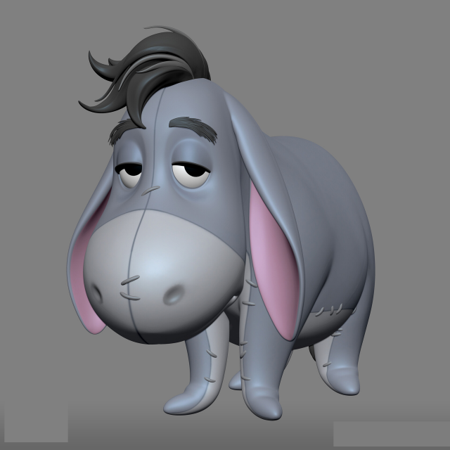 EEYORE winnie pooh Modello di stampa 3D .c4d .max .obj .3ds .fbx .stl .blend 