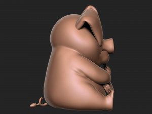 Pig with banjo 3D-Druckmodell