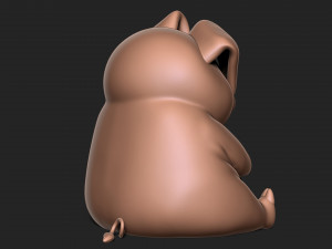 Pig with banjo 3D-Druckmodell