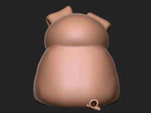 Pig with banjo 3D-Druckmodell