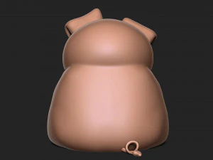 Pig with banjo 3D Print Model