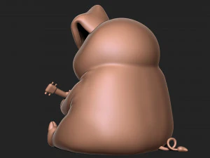Pig with banjo 3D Print Model