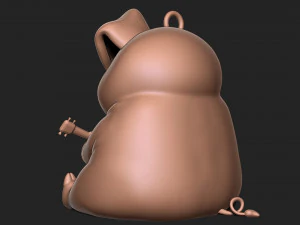 Pig with banjo keychain 3D Print Model