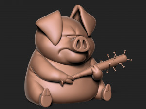 Angry pig 3D Print Model