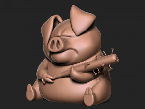 Angry pig 3D Print Model